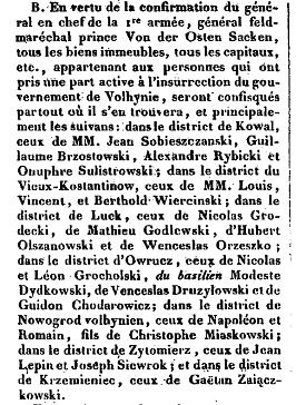 1833 Ludwik, Wincenty i Bertold r. J�zef i Urszula Gi�ycka, Souvenirs de la Pologne historiques